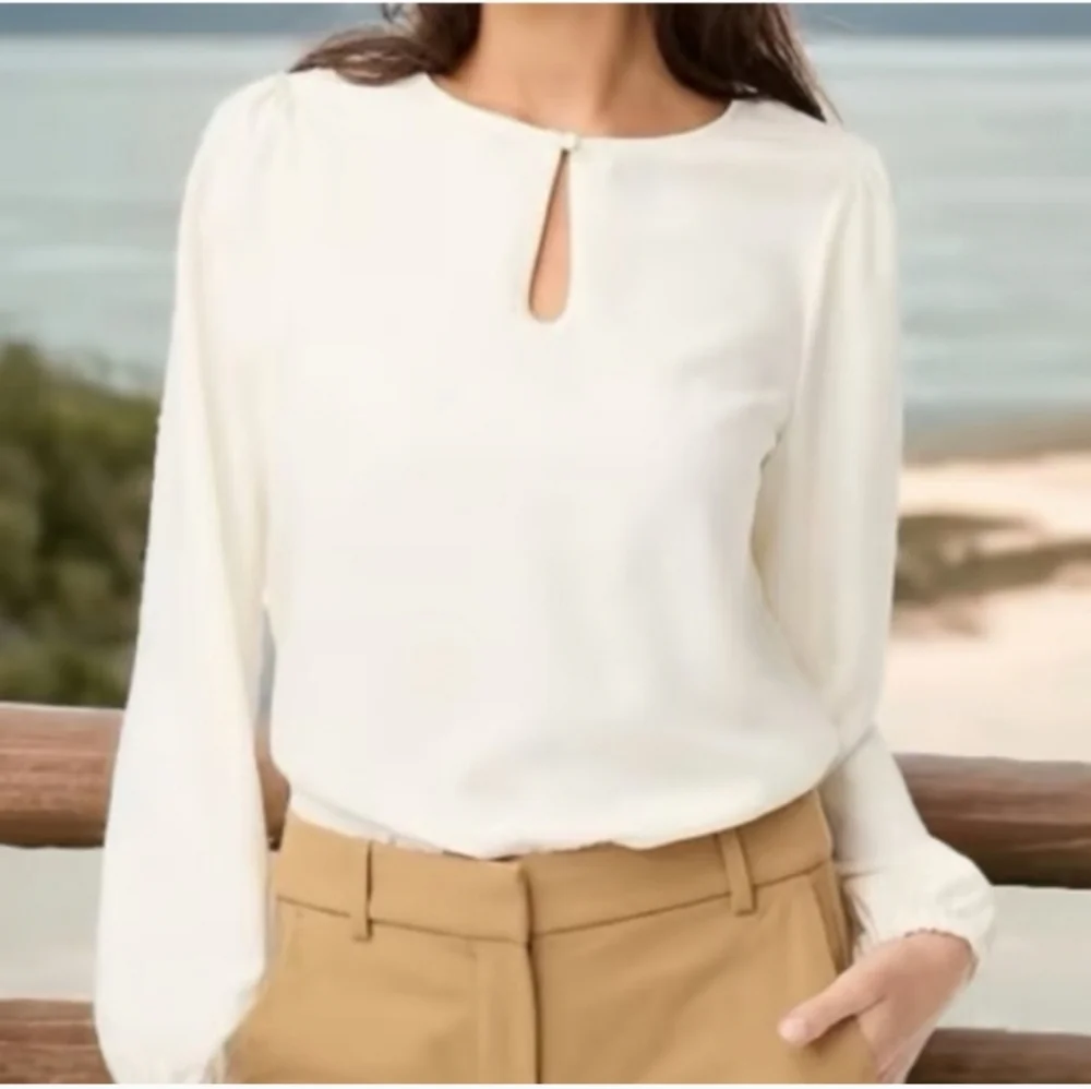 J Crew Keyhole Blouse - Picture 1 of 3